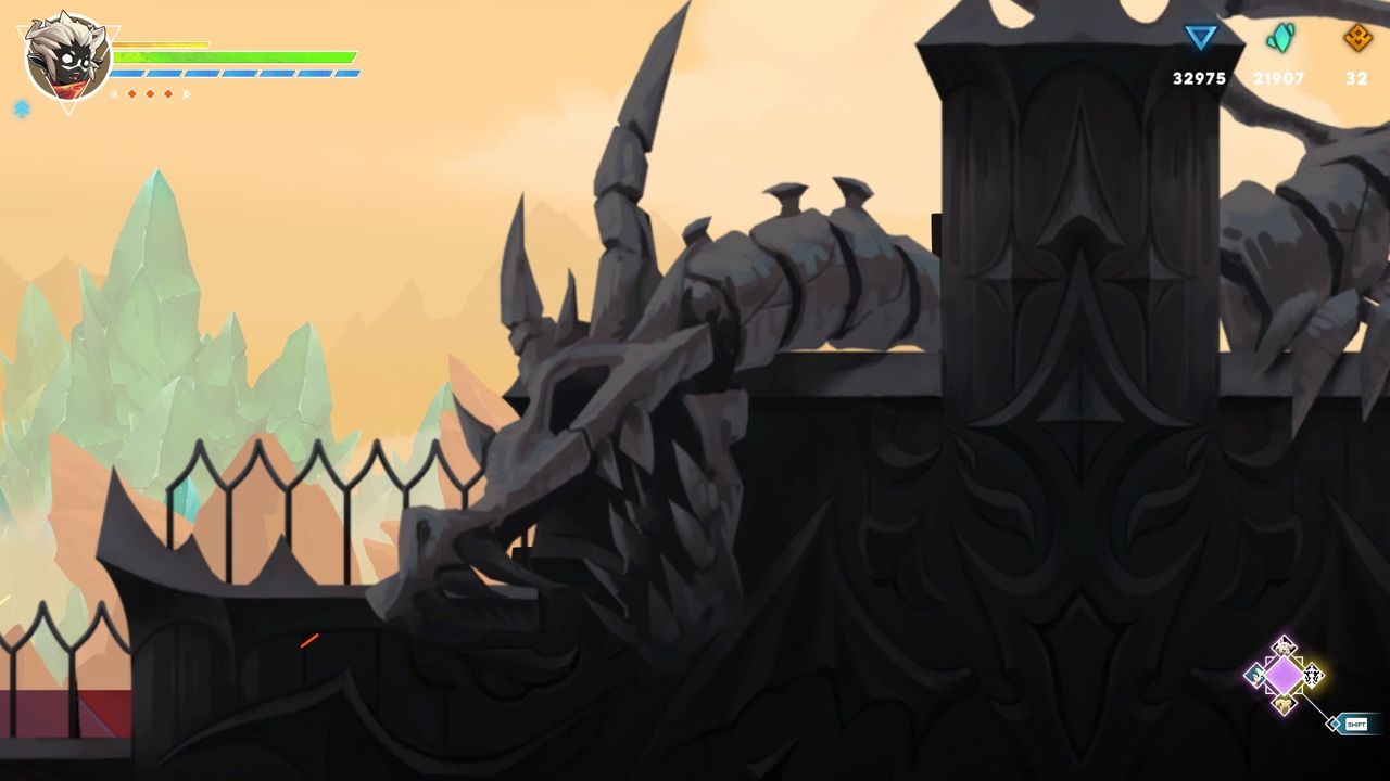 Dragon-head landmark in a crystal cave — Steam community screenshot